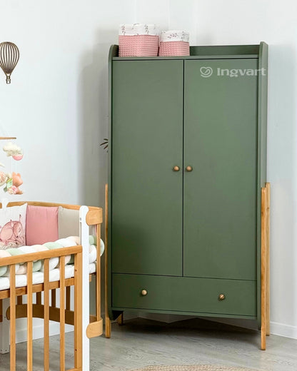 Kleiderschrank Nika, 2-türig, Waldgrün