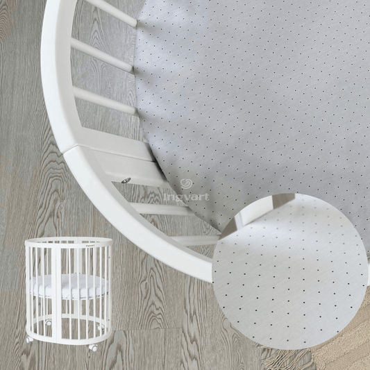 Matratzenlaken 72x72 cm „Graphitpunkte auf Grau“ Ranfors