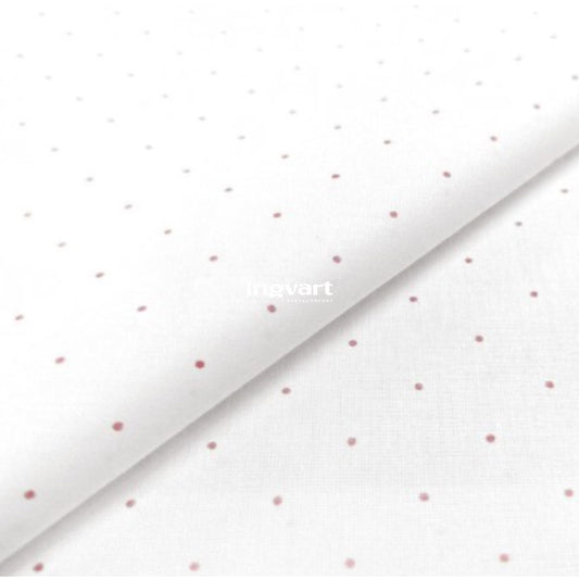 Matratzenlaken aus Baumwolle, 72 x 72 cm, „Rosa Punkte auf Weiß“, Ranfors