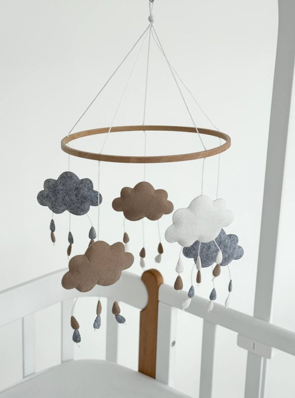 Mobilnummer 2 „Grau-beige Wolken“