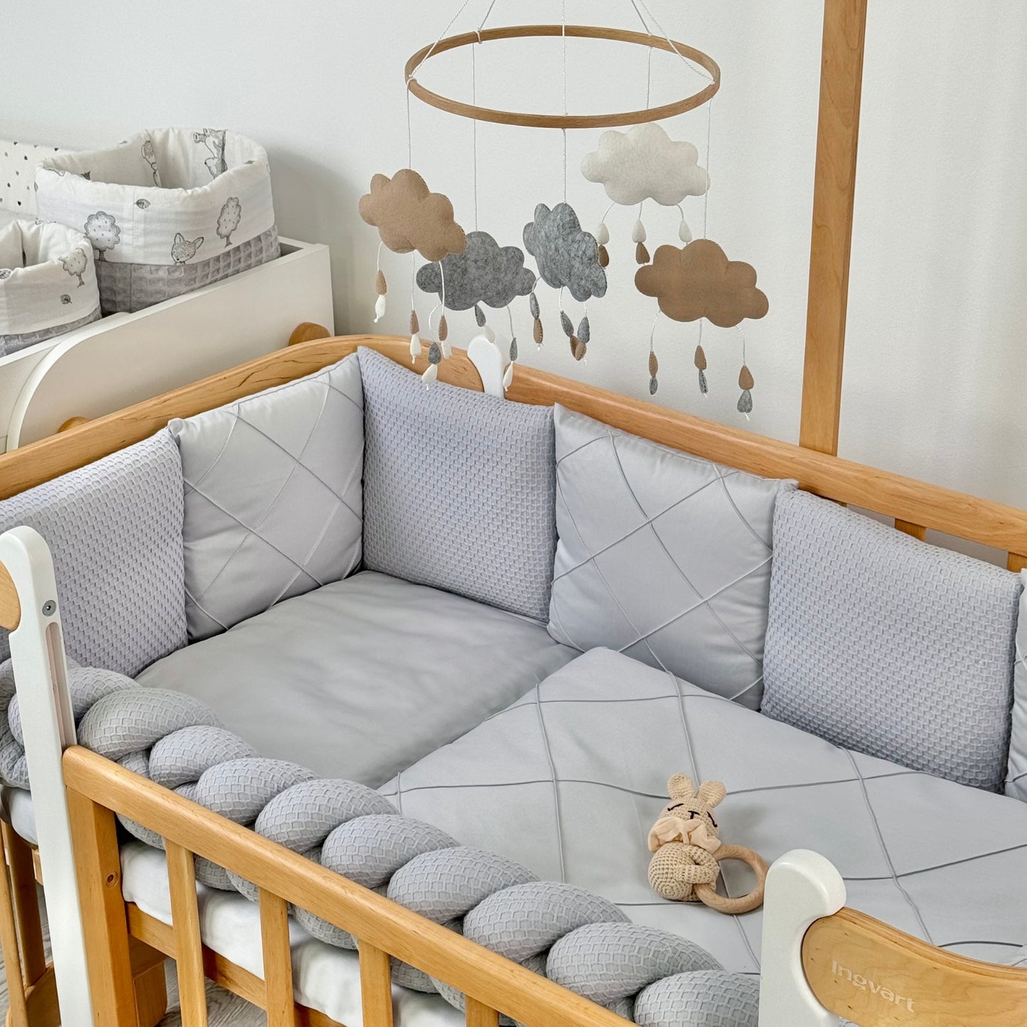 Mobilnummer 2 „Grau-beige Wolken“