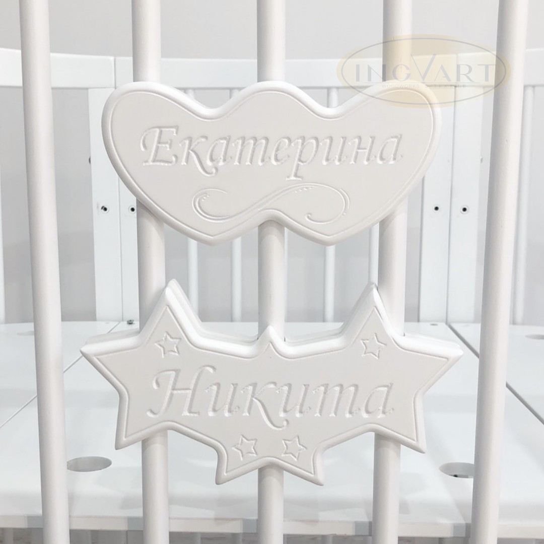 Namensschild auf Magneten