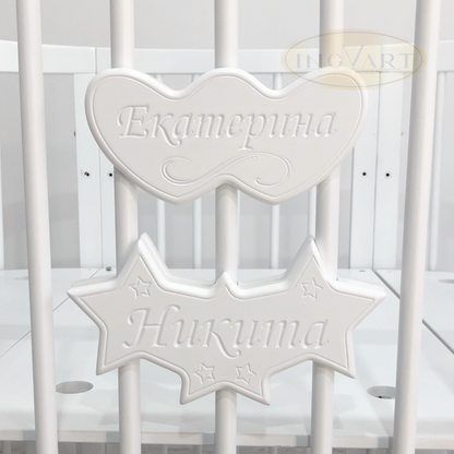 Namensschild auf Magneten