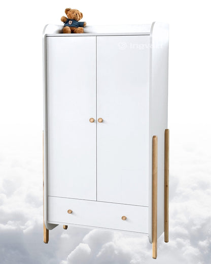 Nika 2-türiger Kleiderschrank, weiß