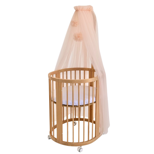 Pfirsichfarbenes Pompon-Baldachin