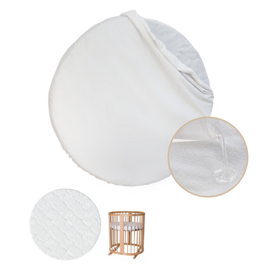 Runder Matratzenbezug Aquastop für Babybetten 72x72 cm