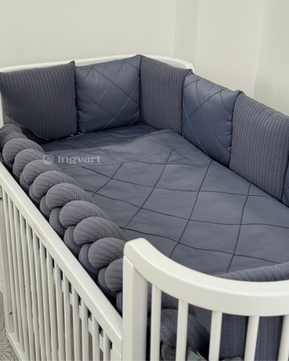 Satin-Set „Platinum“ Anthrazit