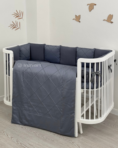 Satin-Set „Platinum“ Anthrazit