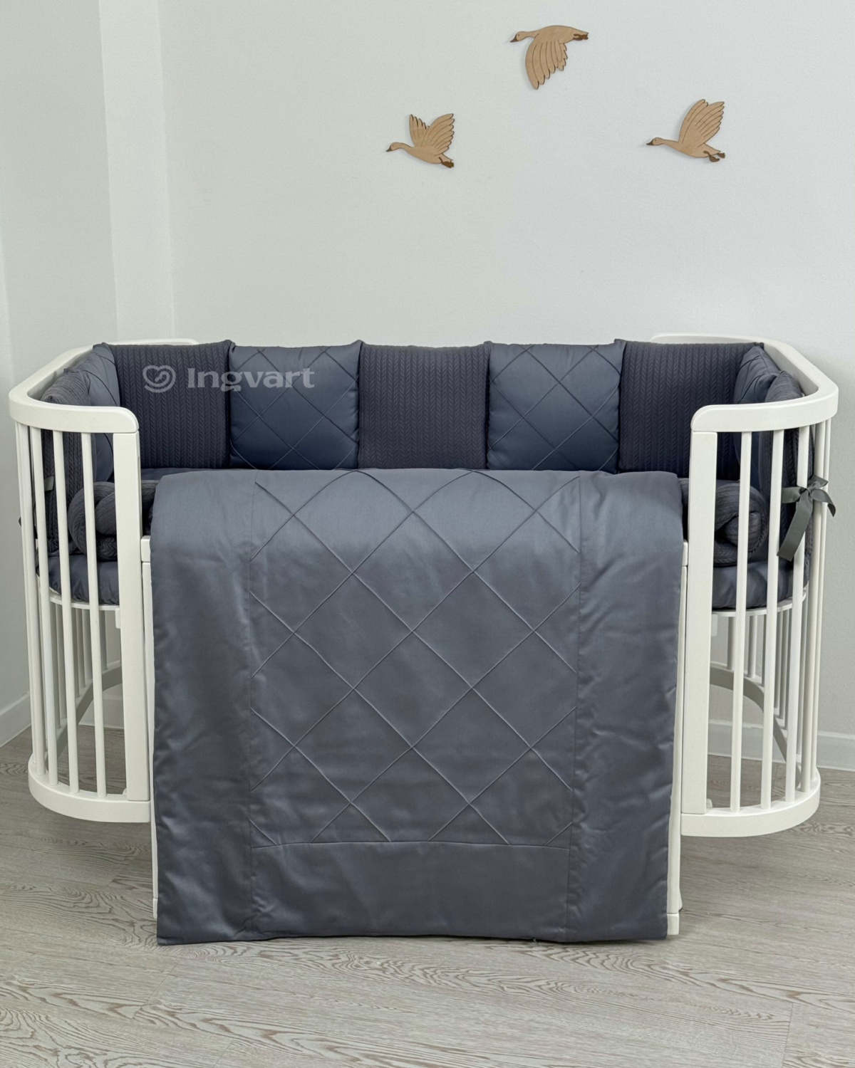 Satin-Set „Platinum“ Anthrazit