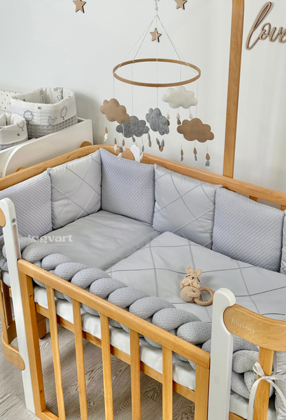 Satin-Set „Platinum“ Grau