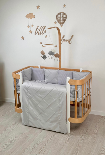 Satin-Set „Platinum“ Grau