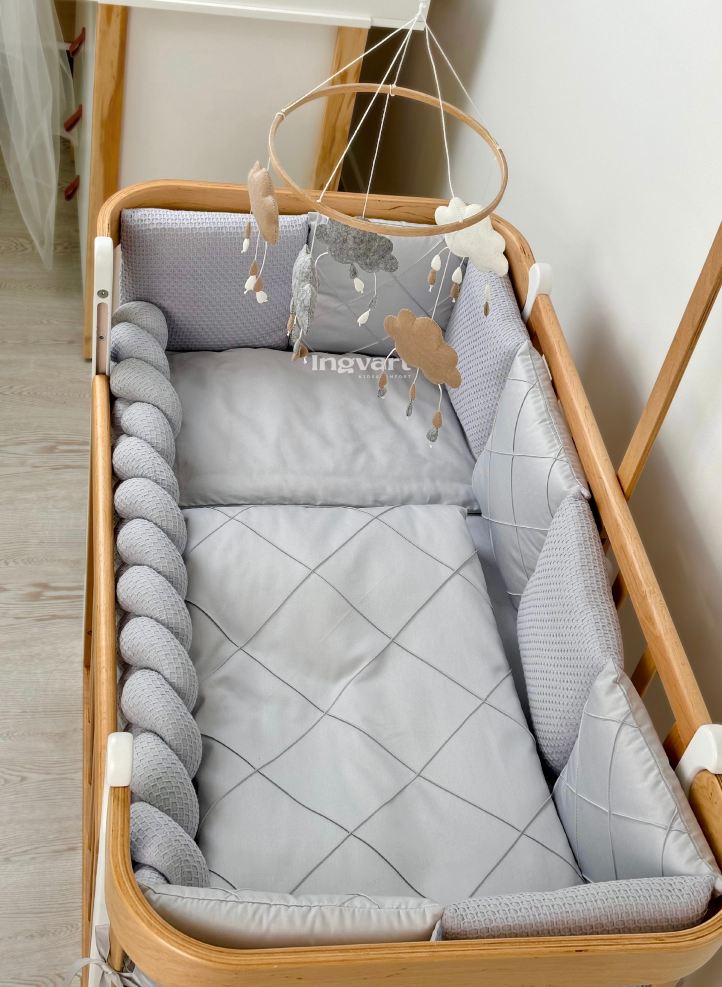 Satin-Set „Platinum“ Grau