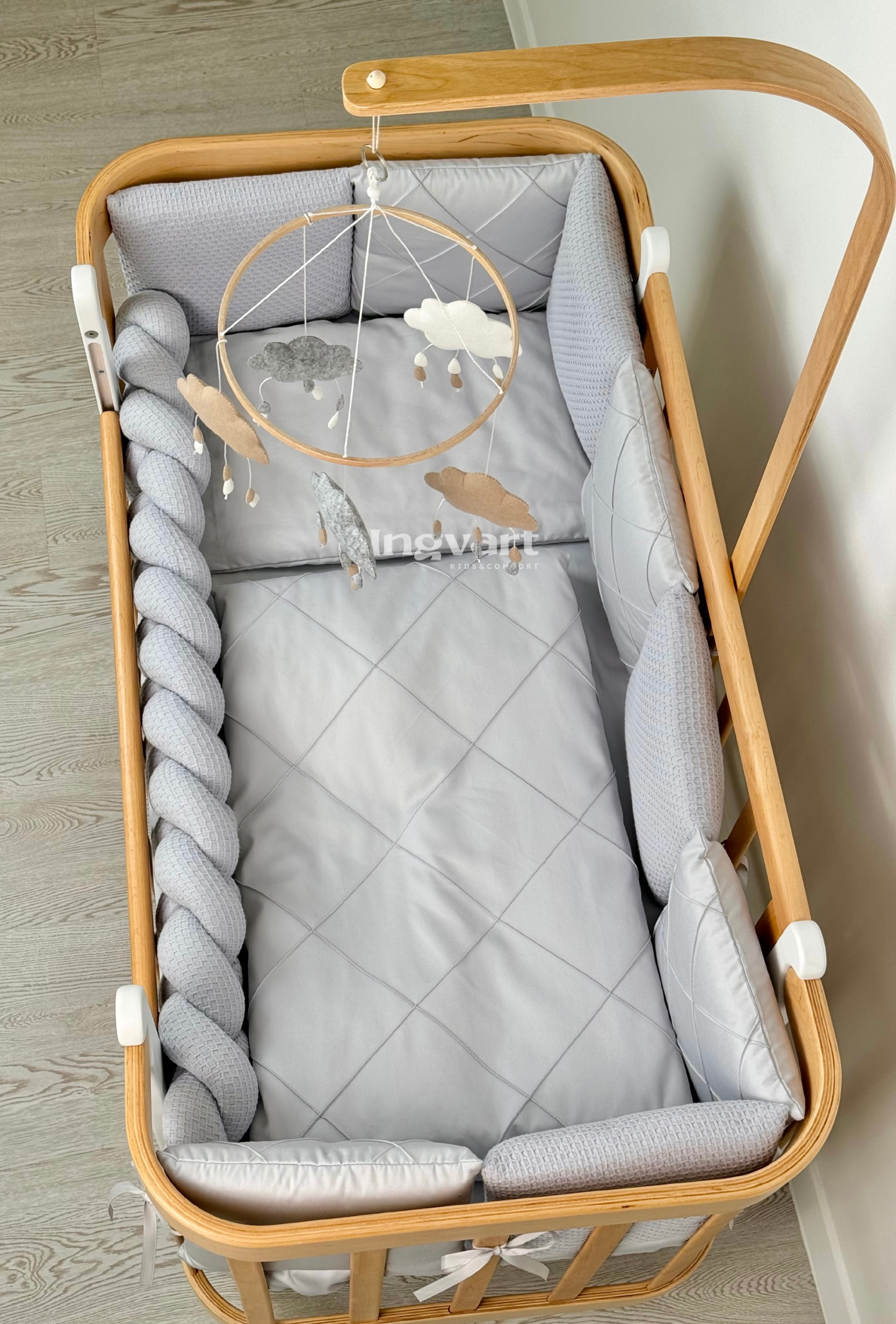 Satin-Set „Platinum“ Grau