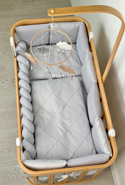 Satin-Set „Platinum“ Grau