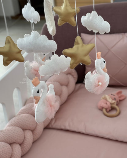 Satin-Set „Platinum“ in Altrosa (aus „Zopf“-Stoff)