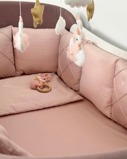 Satin-Set „Platinum“ in Altrosa