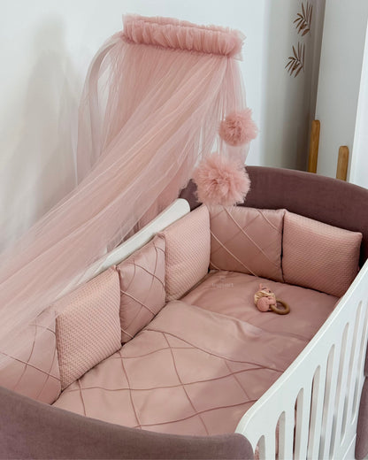 Satin-Set „Platinum“ in Altrosa