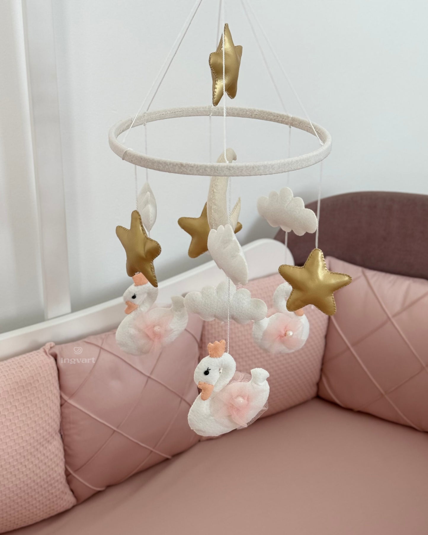 Satin-Set „Platinum“ in Altrosa (aus „Zopf“-Stoff)