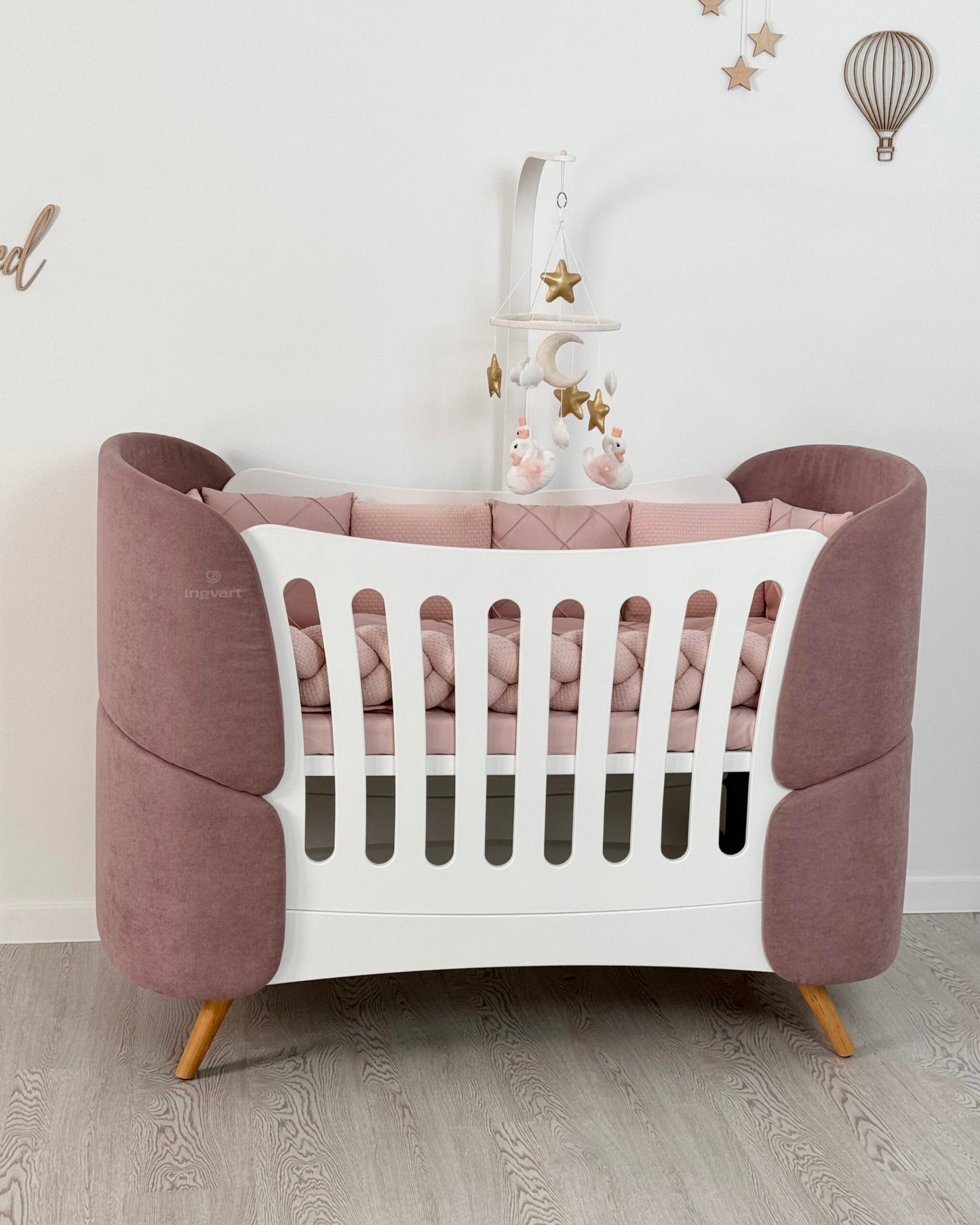 Satin-Set „Platinum“ in Altrosa