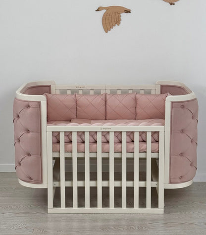 Satin-Set „Platinum“ in Altrosa (aus „Zopf“-Stoff)