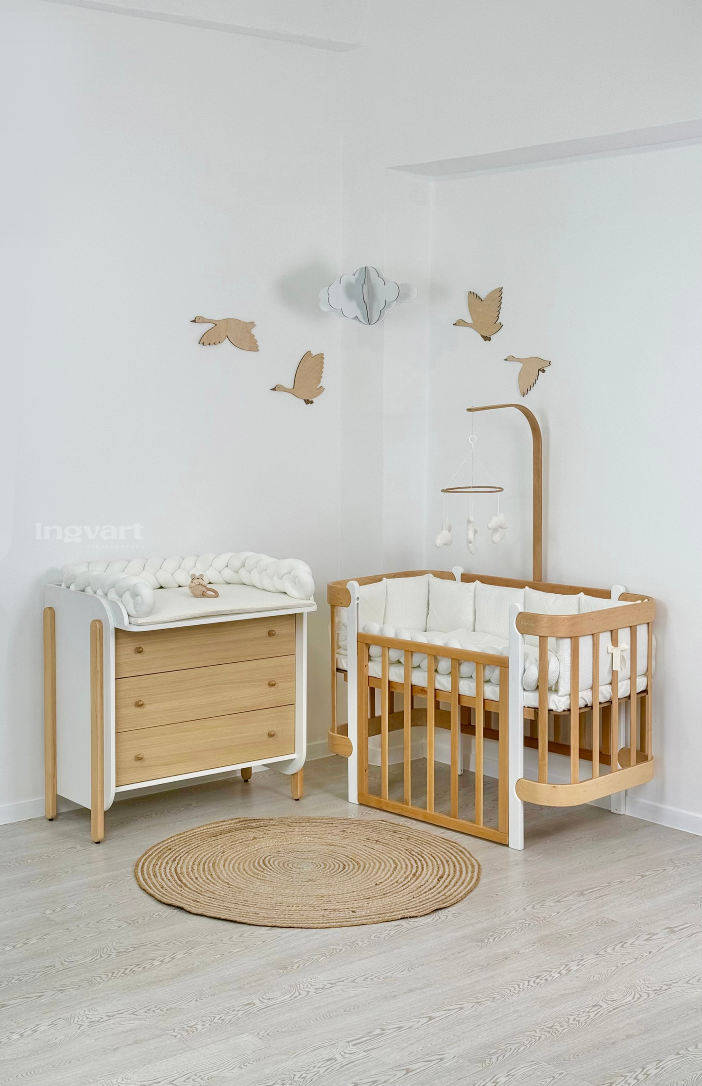 Satin-Set „Platinum“ milchig