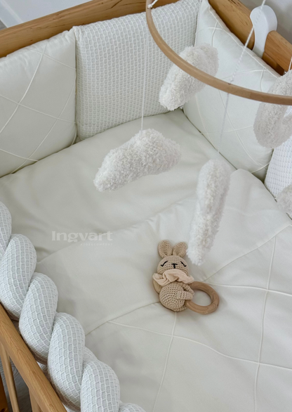 Satin-Set „Platinum“ milchig