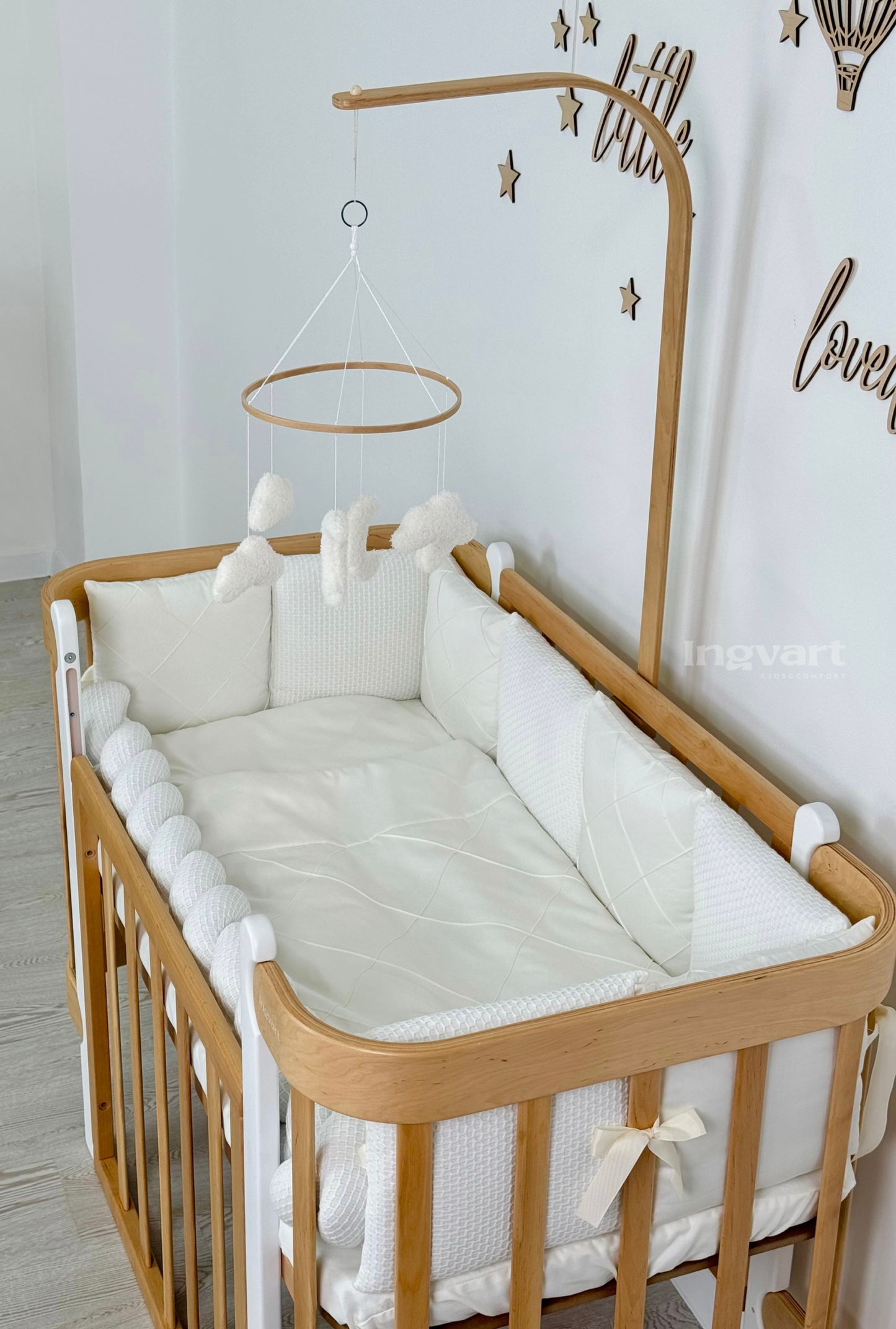 Satin-Set „Platinum“ milchig