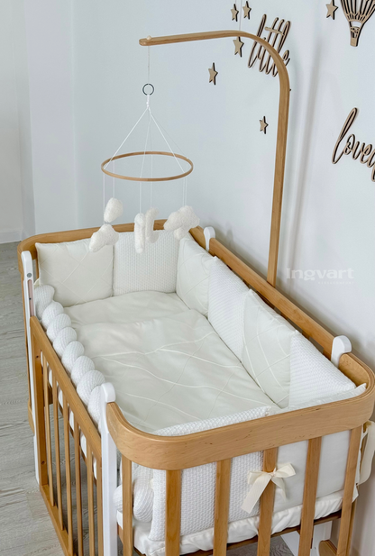 Satin-Set „Platinum“ milchig