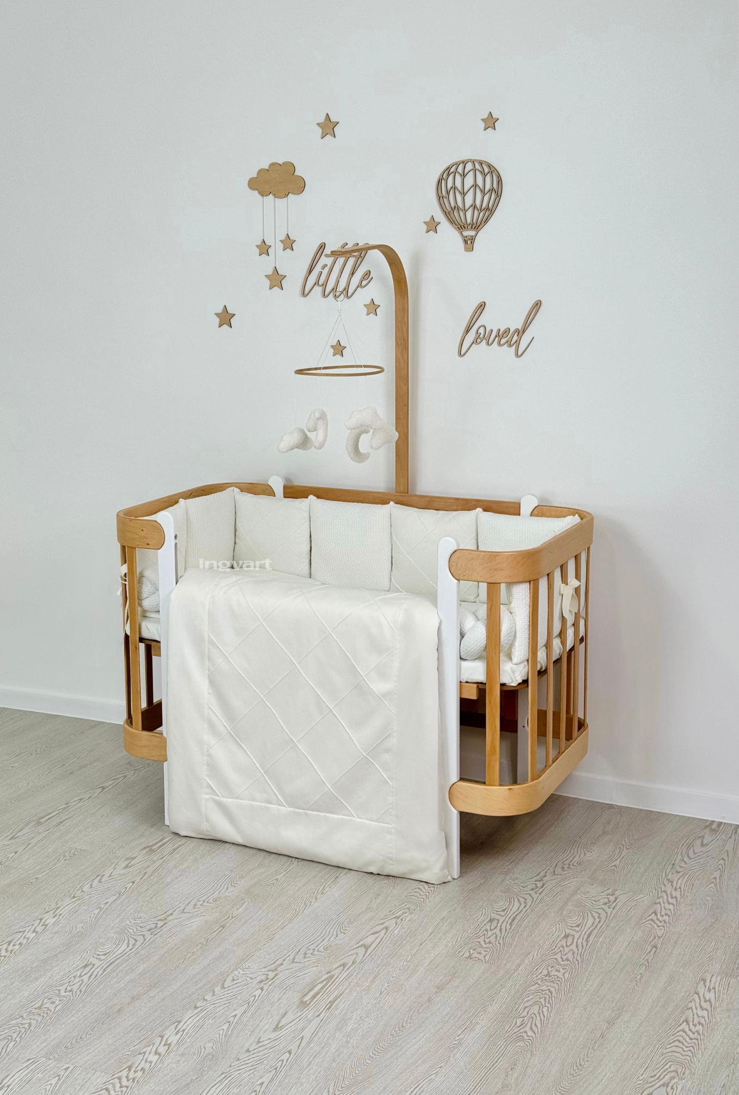 Satin-Set „Platinum“ milchig