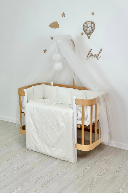 Satin-Set „Platinum“ milchig