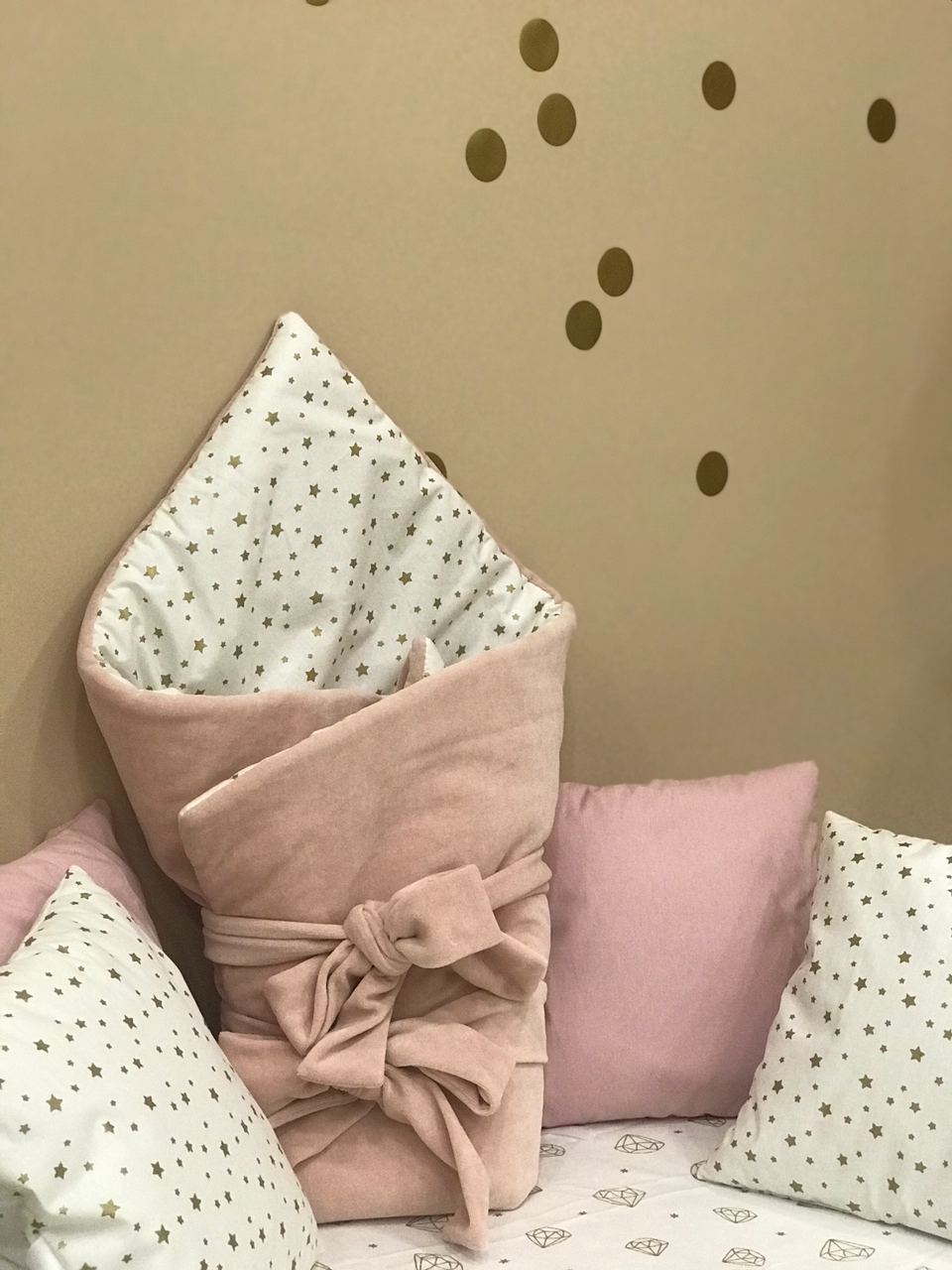 Velours-Karo-Umschlag