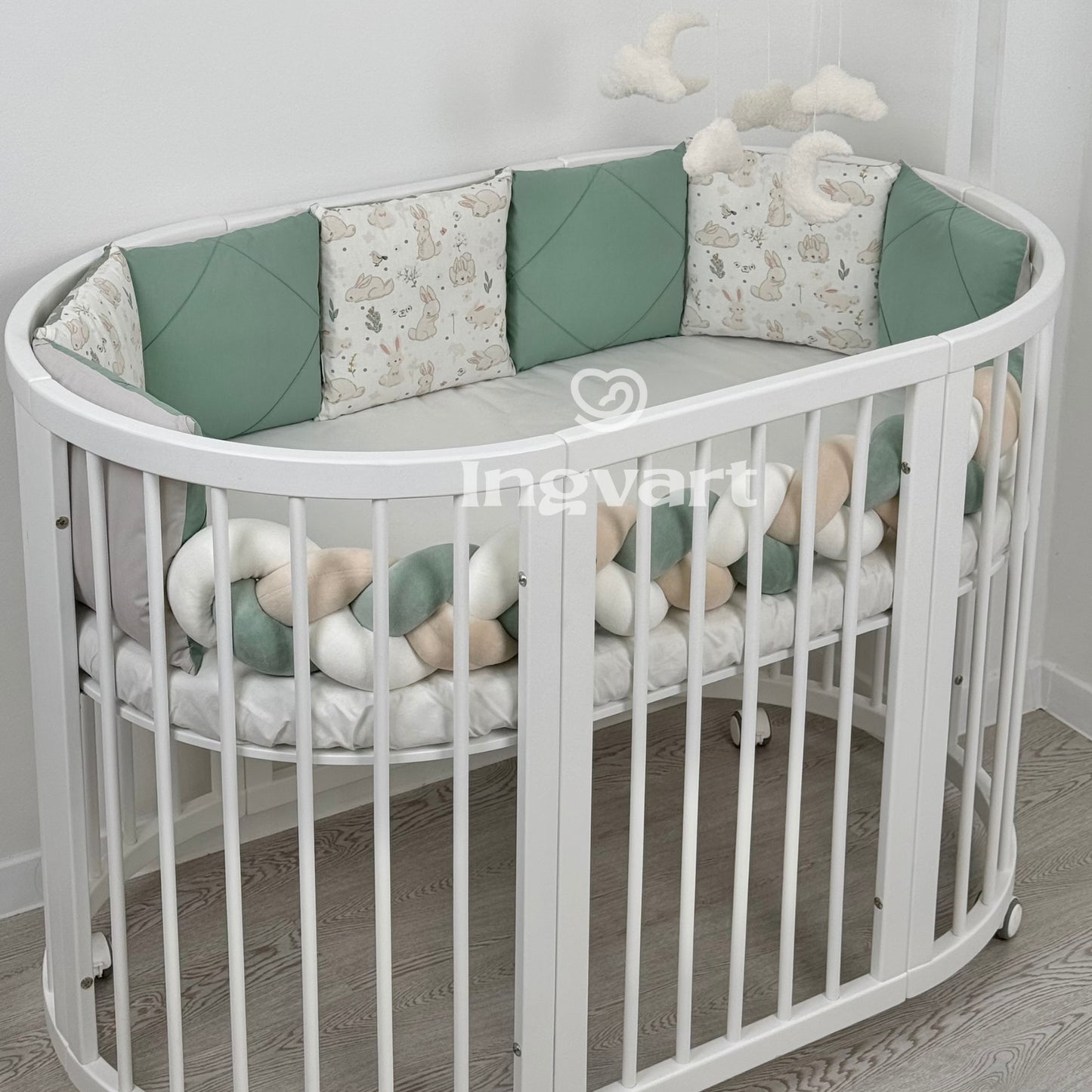 Wendbares Bettwäscheset „Sage Bunny“