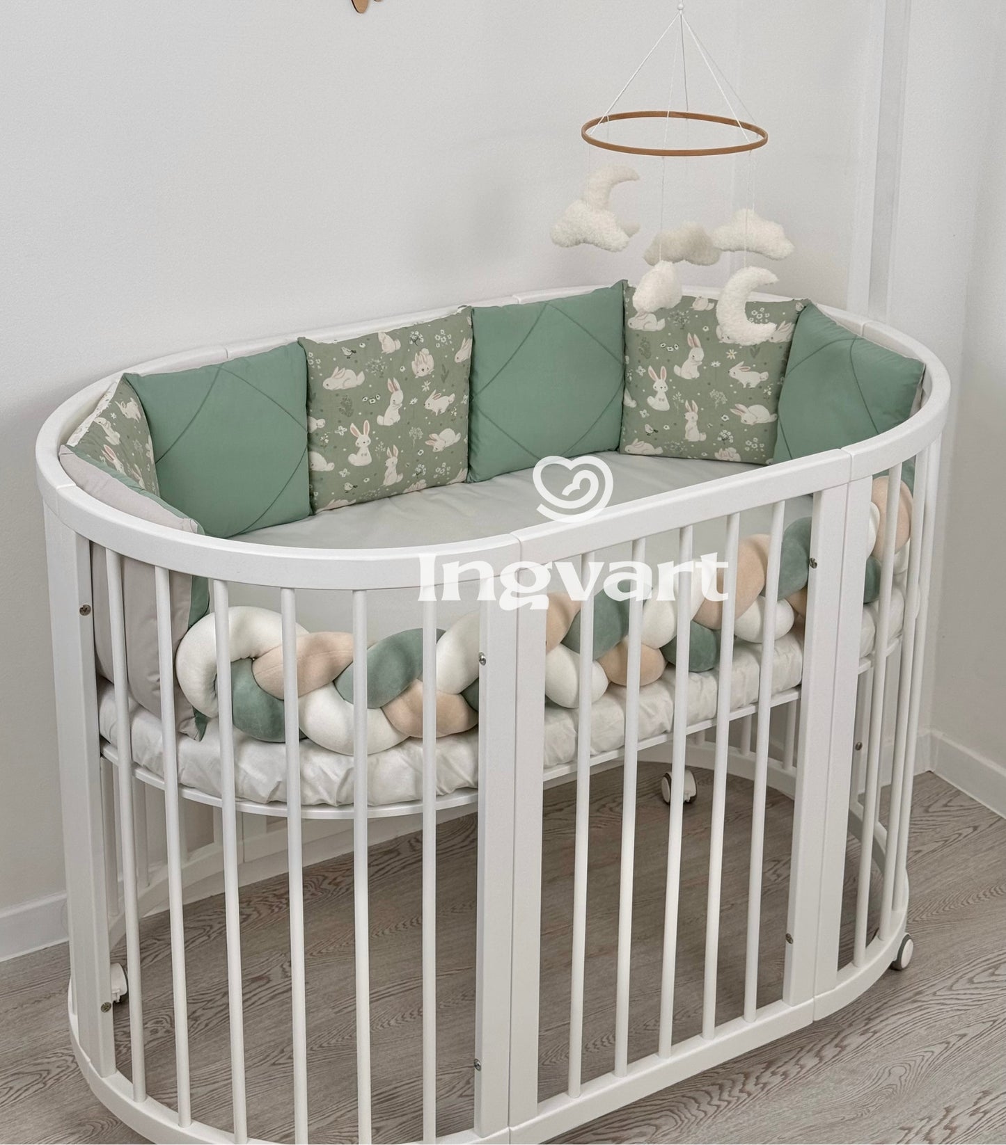 Wendbares Bettwäscheset „Sage Bunny“