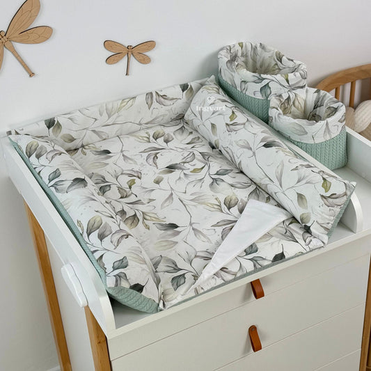 Wickelauflage „Smaragdgrüne Blätter“