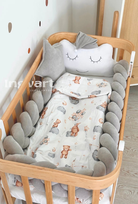 „Zopf“-Brett aus Baumwollvelours