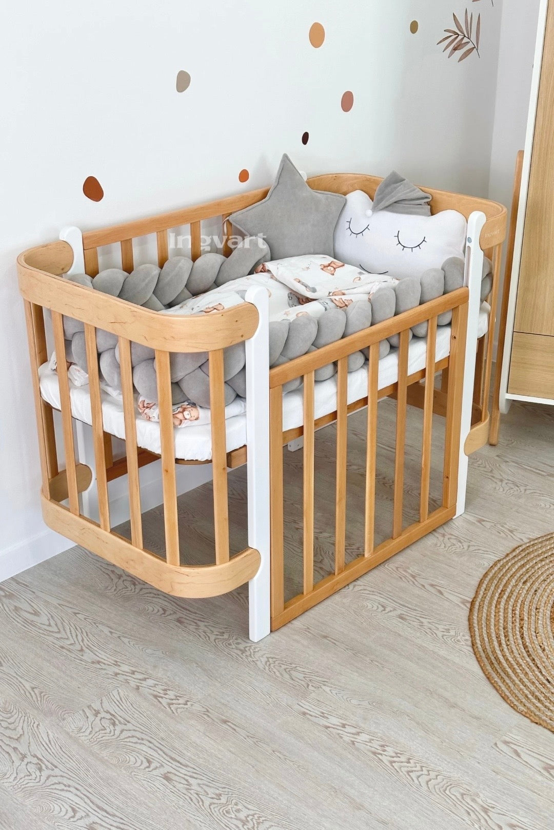 „Zopf“-Brett aus Baumwollvelours