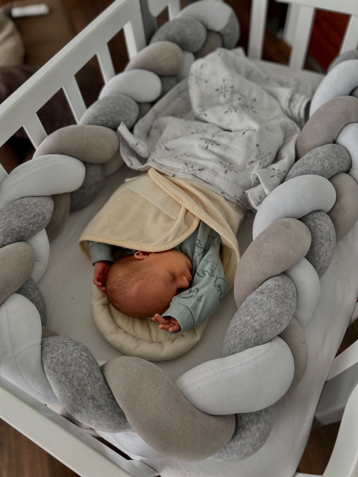 „Zopf“-Brett aus Baumwollvelours