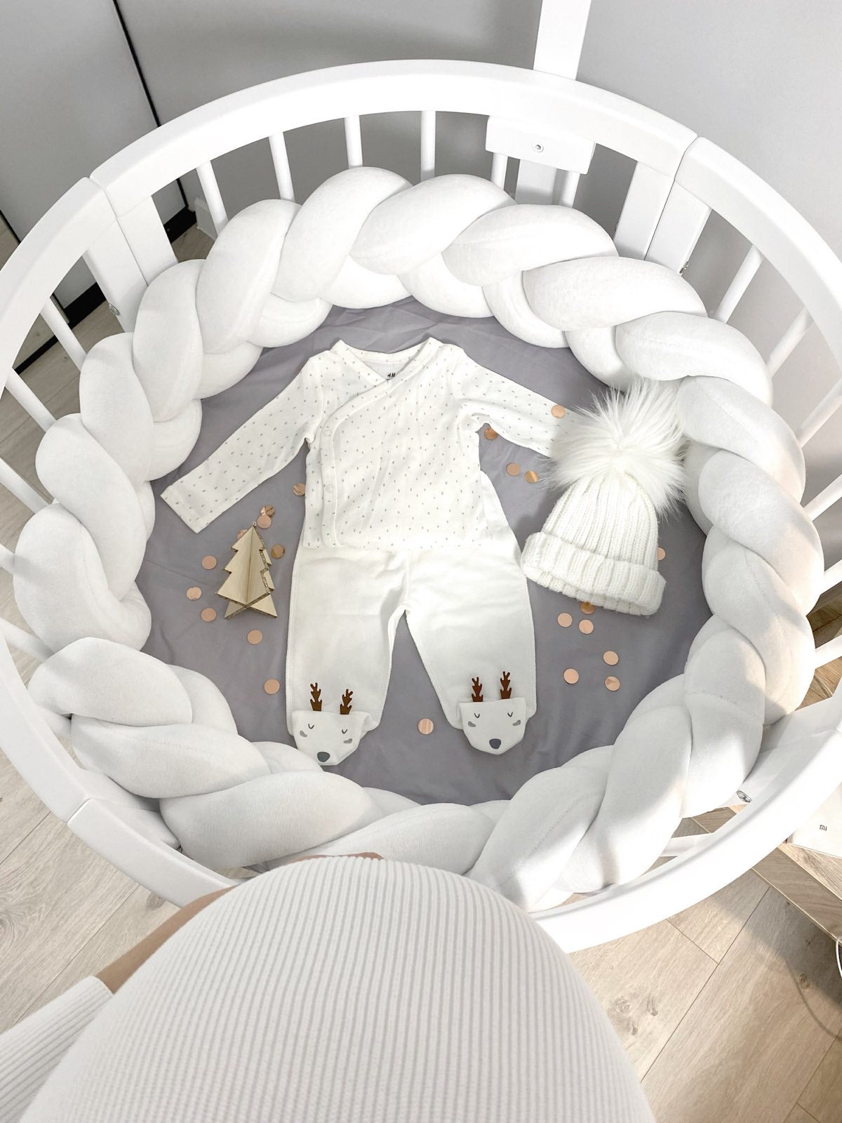 „Zopf“-Brett aus Baumwollvelours