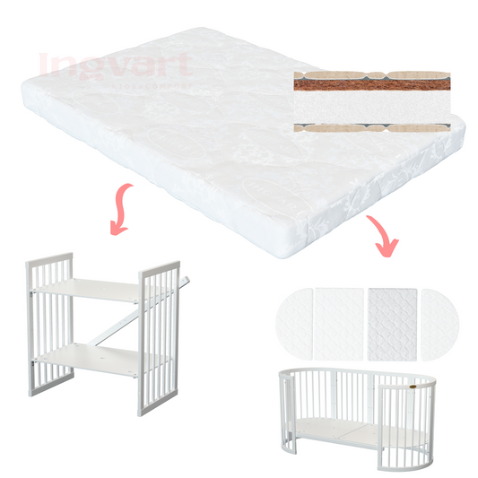 Zusätzliches Mittelteil der Matratze für das SMART BED Kinderbett – 72 x 48 cm, 60 x 48 cm oder 80 x 60 cm