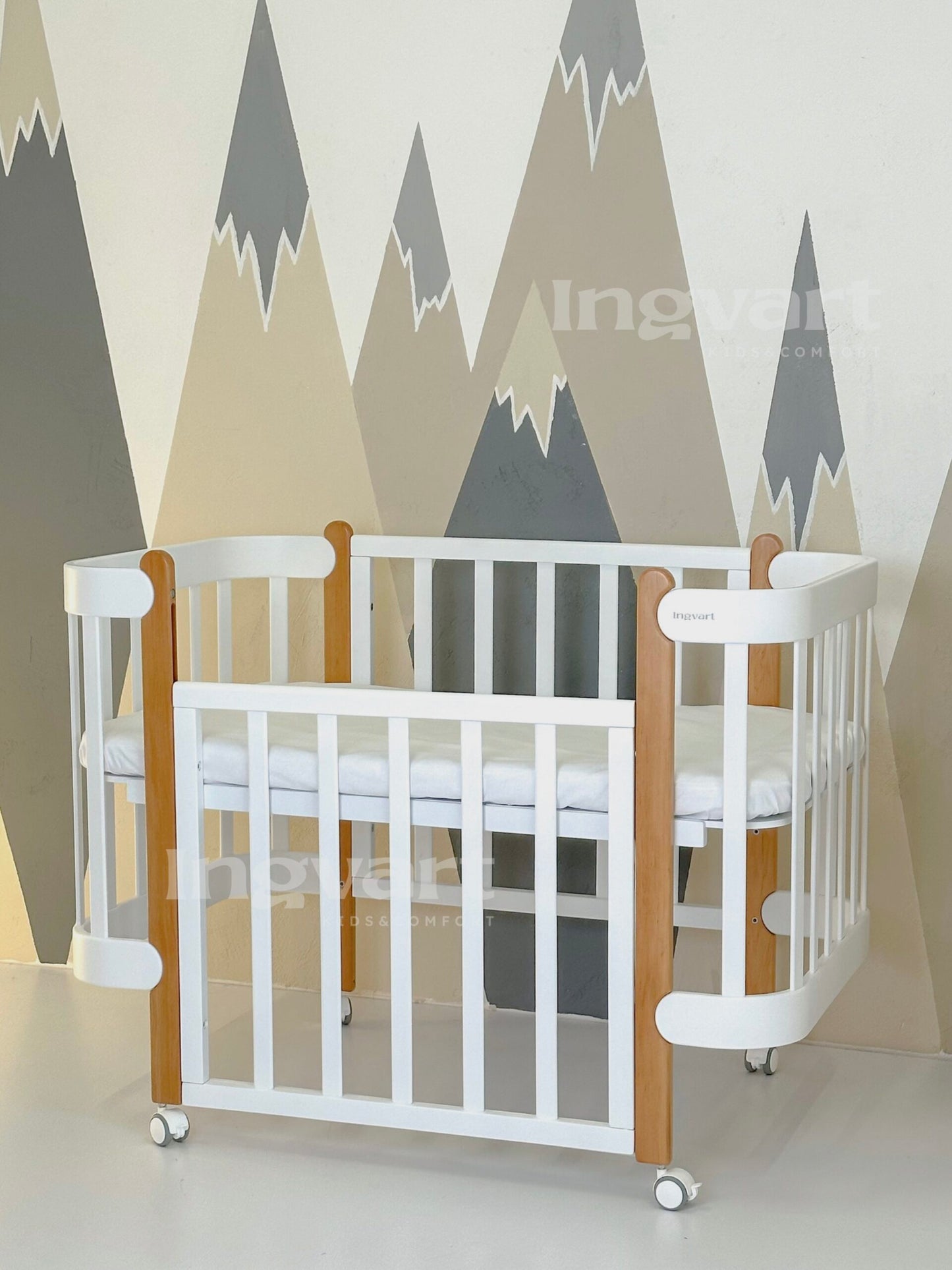 NIKA 5-in-1-Babybett, Farbe Grau