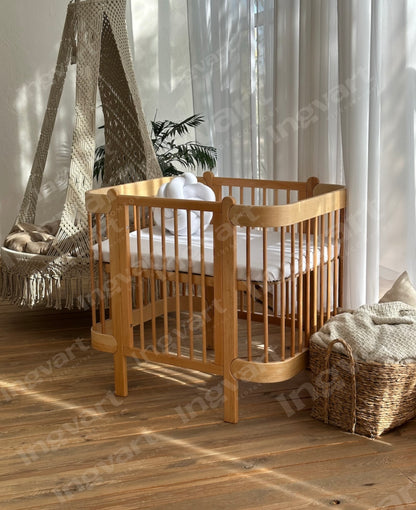 NIKA SLIM 5-in-1 Babybettchen, Graphitfarbe