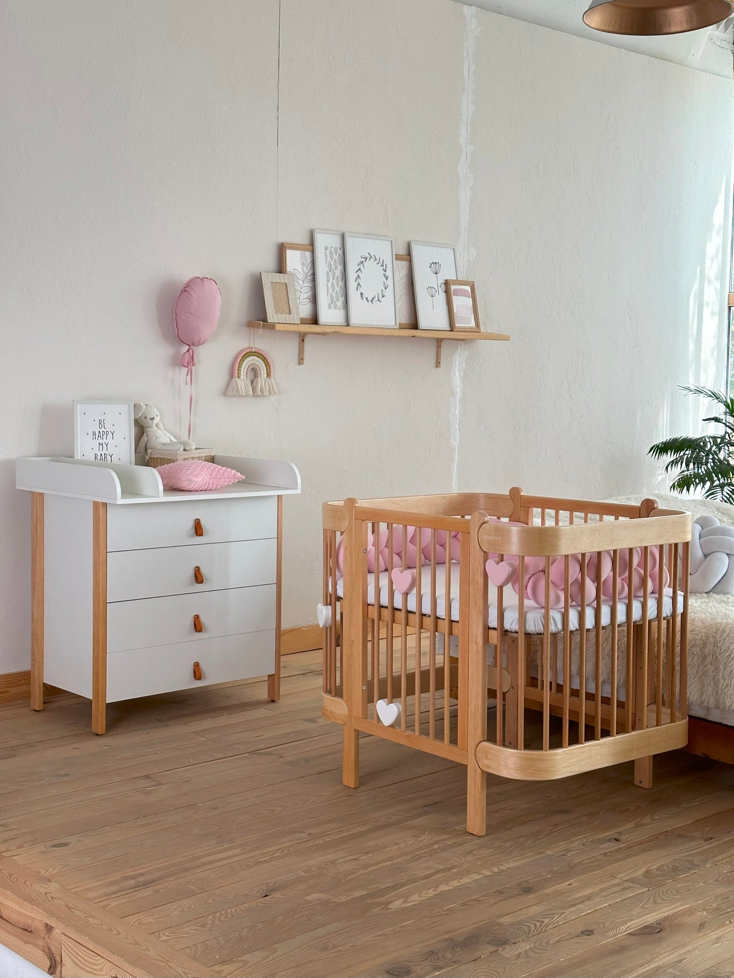 NIKA SLIM 5-in-1 Babybettchen, Graphitfarbe